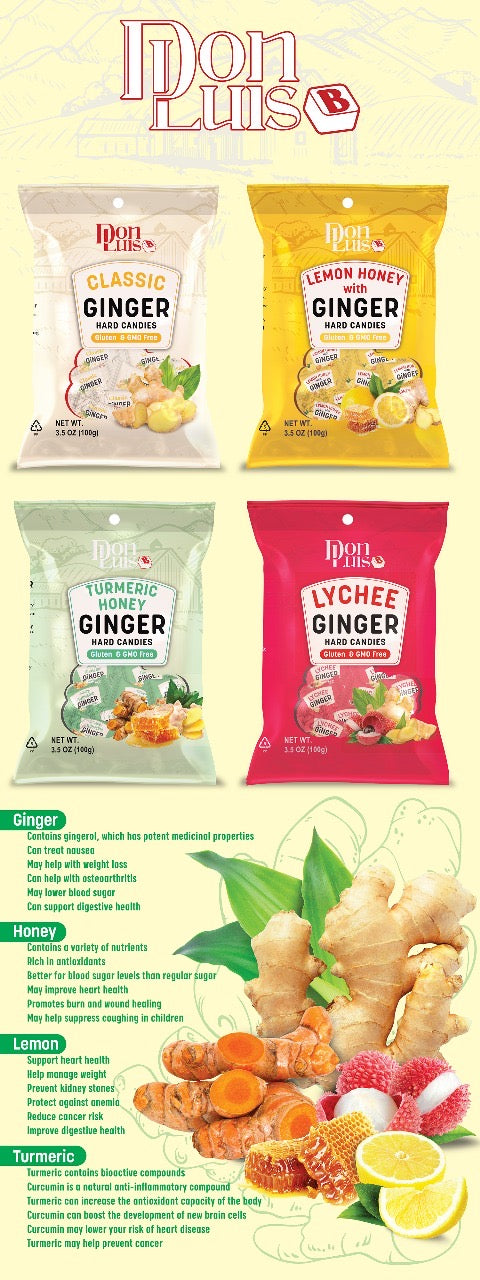 Don Luis Ginger Lychee Hard Candy 100g