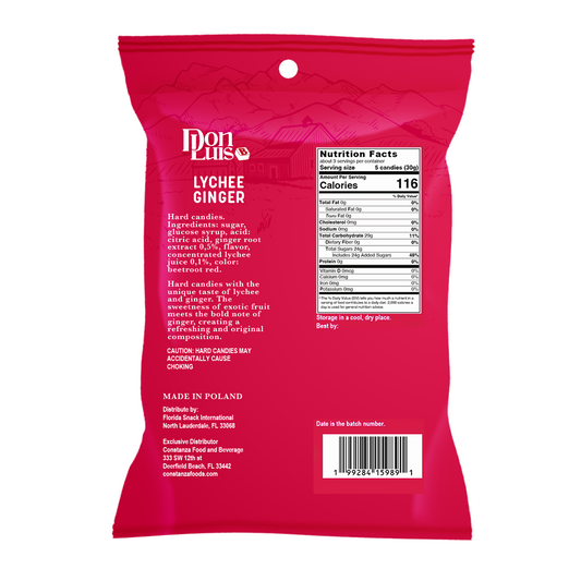 Don Luis Ginger Lychee Hard Candy 100g