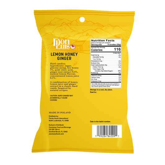 Don Luis Ginger Lemon Honey Hard Candy 100g